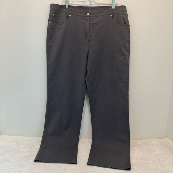 St. John gray wide legs casual pants size 16 - Picture 1 of 12
